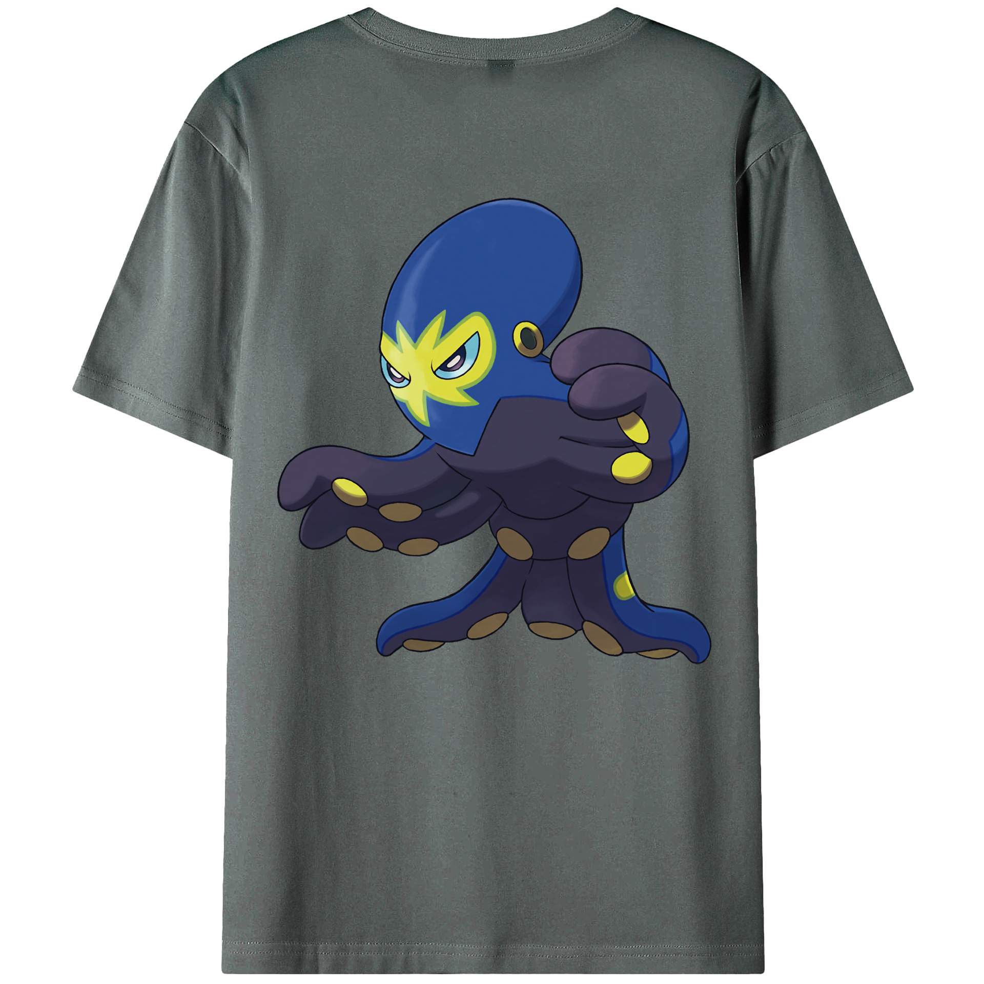 （画像用） ポケットモンスター Pokémon 綿100％ メンズ半袖Tシャツ（バックプリント） 通気性
